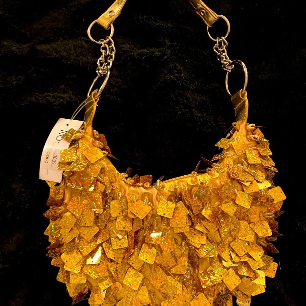Great Gatsby 11 Chic Gold Sequin Shoulder Bag